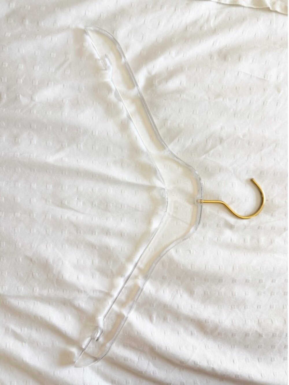 VERSACE Valplastick Clear Acrylic Patented Hanger w/ Gold Hardware 15.7”